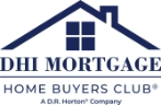 DHI Mortgage Home Buyers Club, A D.R Horton Company, image of house and text