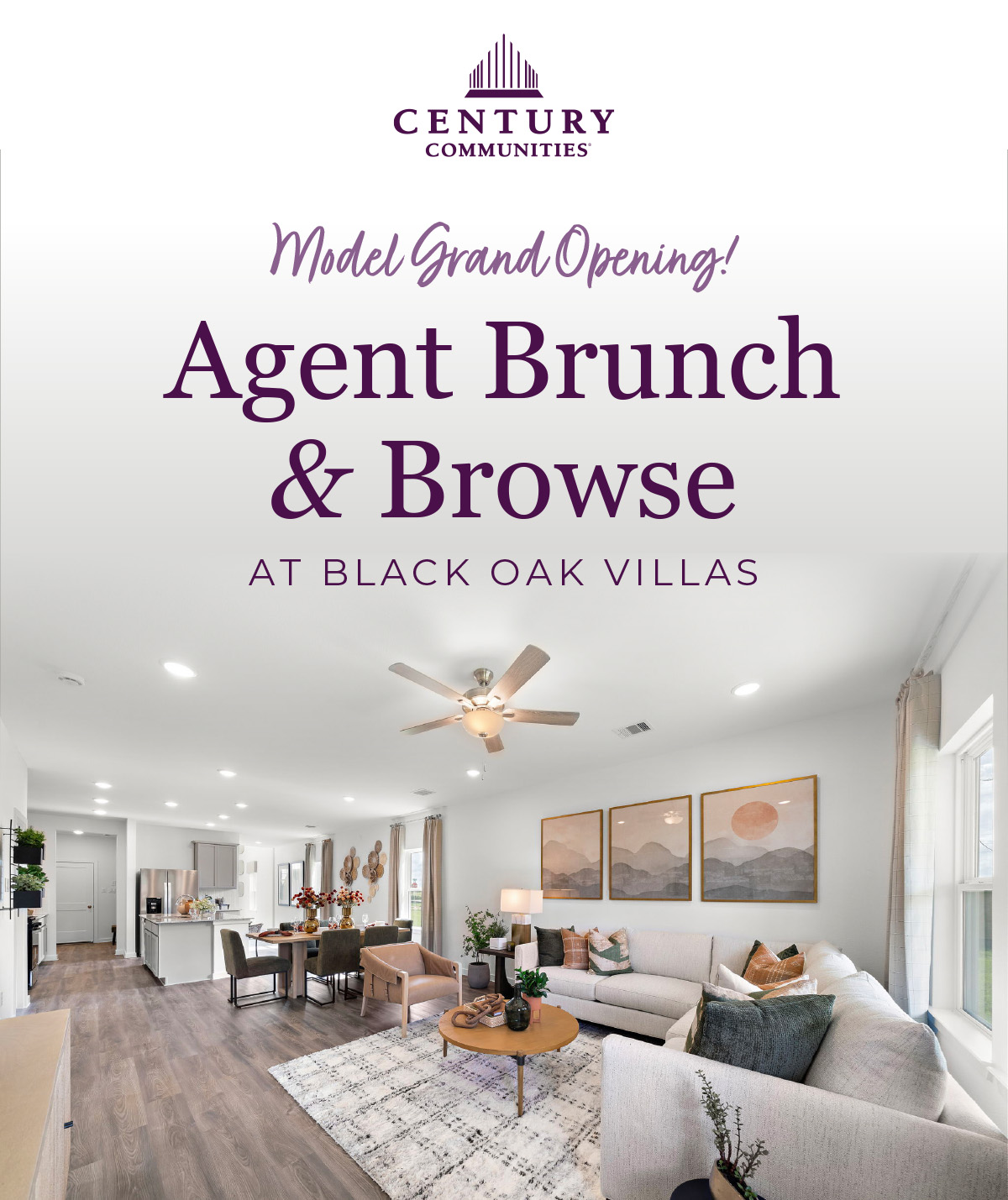 Model Grand Opening! Agent Brunch & Browse AT BLACK OAK VILLAS