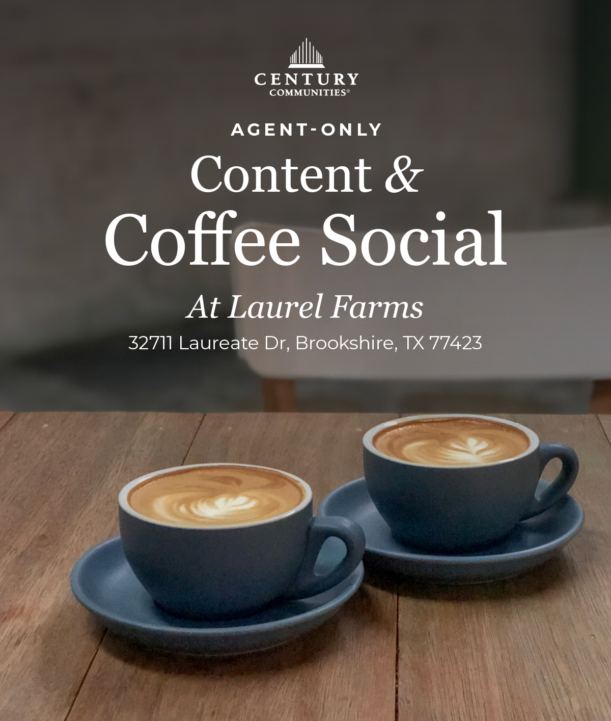 AGENT ONLY Content &  Coffee Social At Laurel Farms 32711 Laureate Dr, Brookshire, TX 77423